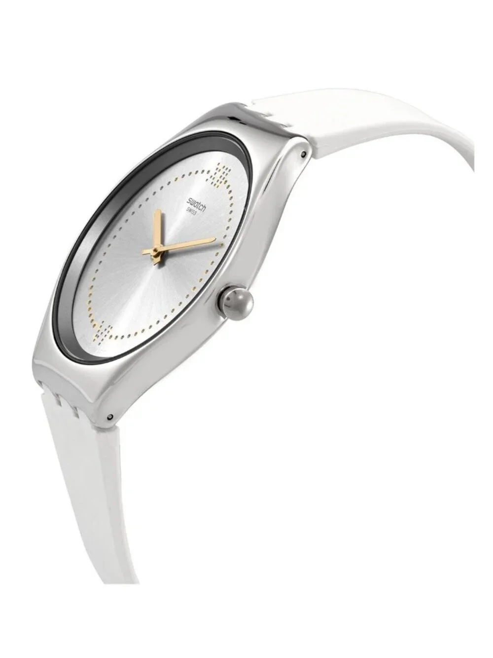 NWT Swatch Irony Skindoree Quartz Silver Dial Ladies Watch
